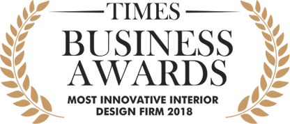 Design Cafe received Times Business Awards 2018 for most innovative interior design firm in 2018