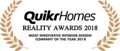 Designcafe was awarded most innovative interior design company by Quikr Homes.